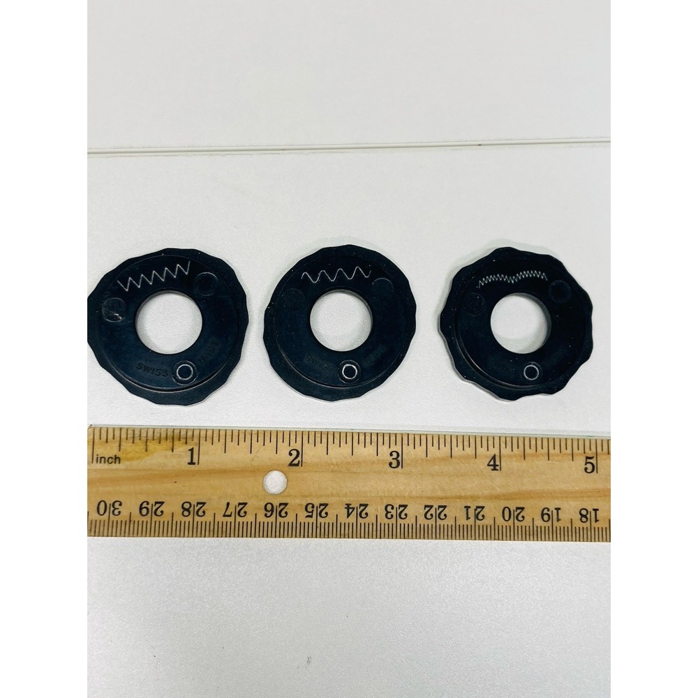 3 Vintage Elna Sewing Machine Stitch Pattern Disc Cam Swiss Made #01 #02 #05